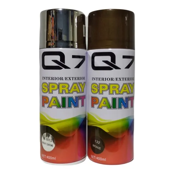 Pinturas Q7 Spray Bronce Y Cromo 