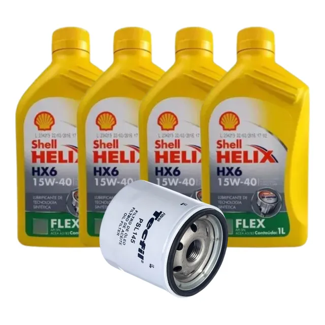 Kit Troca Óleo Shell 15w40 + Filtro Ka Fiesta Zetec 1.0 1.6