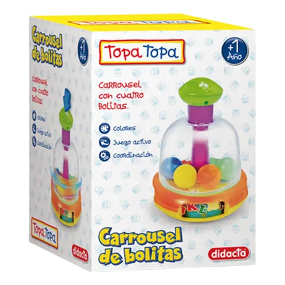 Juego Carrousel De 4 Bolitas Topa Topa Didacta Para Bebes