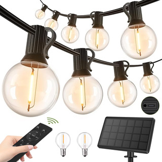 Lyndnice Lámpara Solar Cuerda De Luz 25+2focos 20m Usb Carga Lyndnice Lámpara Solar Cuerda De Luz 25+2focos 20m Usb Carga