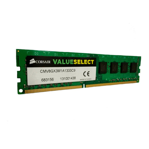 Memoria RAM Value Select color verde  8GB 1 Corsair CMV8GX3M1A1333C9