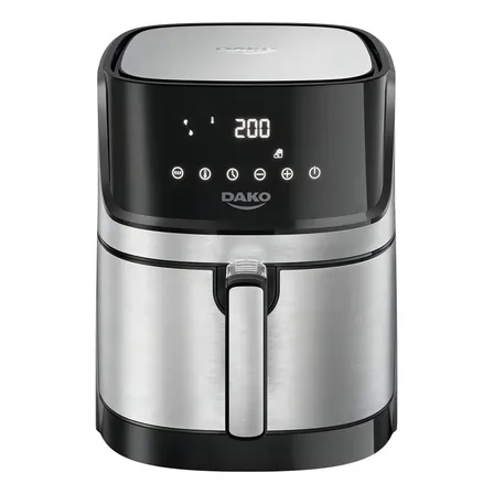 Fritadeira Air fryer Dako 5 Litros Preto/inox com Painel Digital e Potência de 1700W 127V