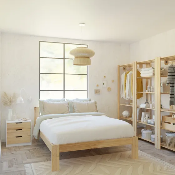 Cama Matrimonial De Madera