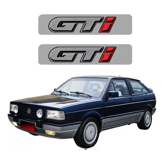 Par Emblemas Insignias Vw Gol Gti G1 Adhesivos Columna