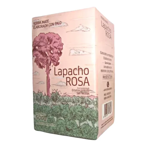 Yerba Mate Lapacho Rosa X 500 Gr - Con Palo