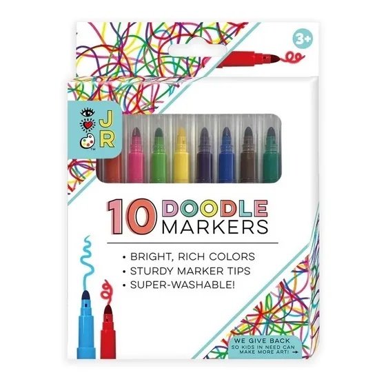 Marcadores Super Lavables Para Niños 10pk I Heart Art 