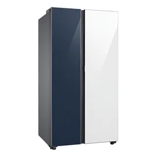 Heladera Samsung Bespoke Side By Side 590l Con Auto Open Door Navy And White Azul Marino Limpio Y Blanco Limpio