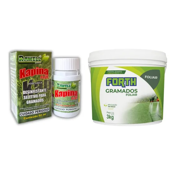 Kapina Plus Retira Tiriricas Grama Esmeralda + Adubo Forth