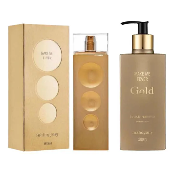 Fragrância Make Me Fever Gold 100ml + Hidratante 300ml