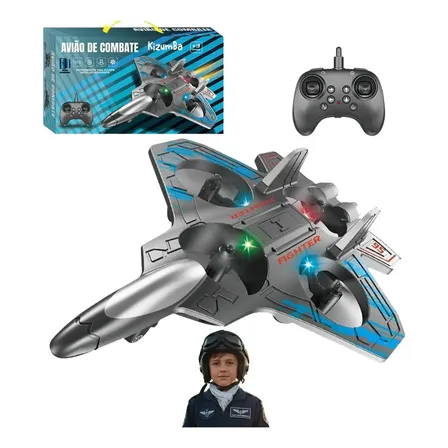Avião Controle Remoto Jato Caça Brinquedo Planador Drone Variados Aviao Drone