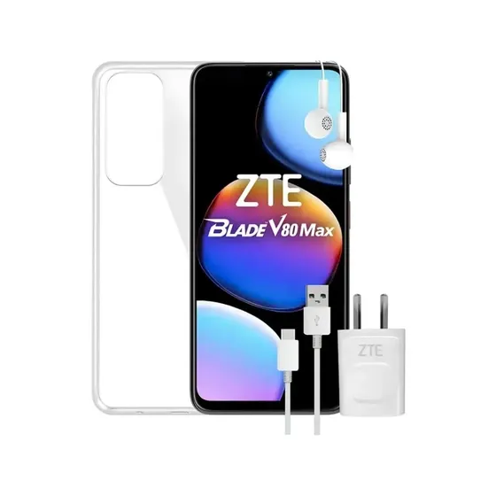 Teléfono Celular ZTE Blade V80 Max 256gb Black + Funda + Auriculares + Cargador