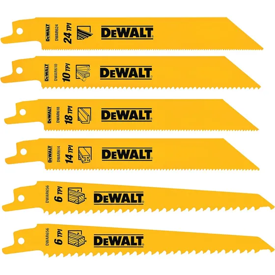 Juego De Hojas De Sierra Marca Dewalt Para Cortar Madera
