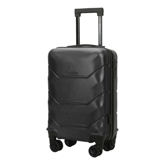 Valija Carry On De Cabina Rígida Viaje 20 Pulgadas 4 Ruedas 360 Grados Abs Unicross 62.2077 Color Negro