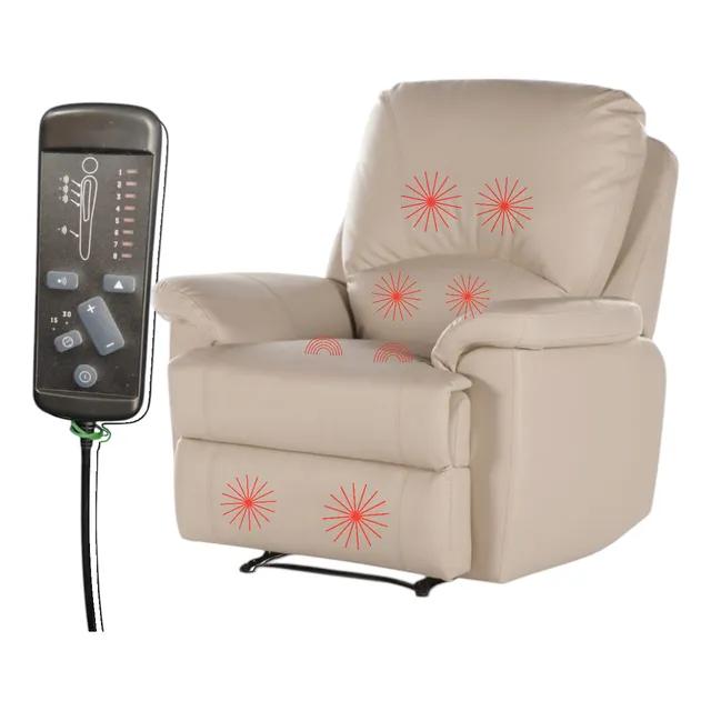 Sillón Masajeador Reclinable Génova Cuero Sintético 110w