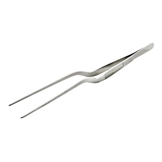 Pinza Para Emplatar Escalonada De Acero 24cm Gastronomica 