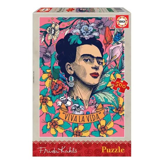 Rompecabezas 500 Piezas Viva La Vida, Frida Ka Educa