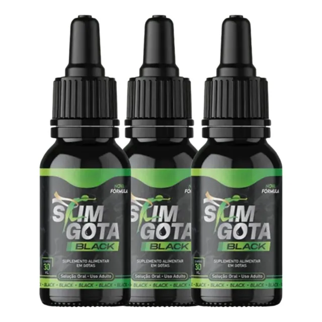 3 Slim Gota Black 100% Natural 30ml Envio Imediato