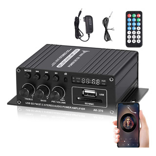 Amplificador De Audio Estereo Bluetooth Casa/carro 2 Canales Amplificador De Audio Estereo Bluetooth Casa/carro 2 Canales