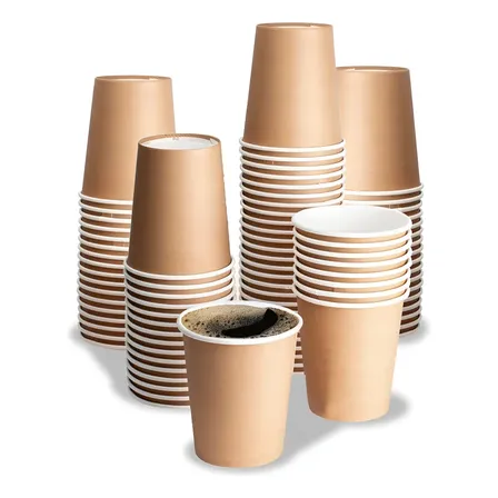 Copo De Papel 180ml Kraft Descartável Papel Biodegradável Bello Festas C/ 100un