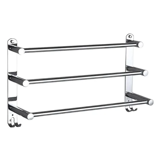 Toallero De Acero Inoxidable Ajustable 3 Niveles 40cm A 72cm