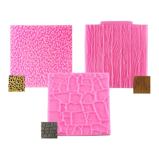 Texturizadores Para Fondant Piedras Madera Animal Print 3pza Texturizadores Para Fondant Piedras Madera Animal Print 3pza