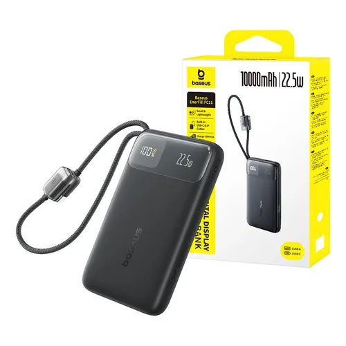 Cabo retrátil Anker Powerbank 25000mah 165w com 3 portas preto