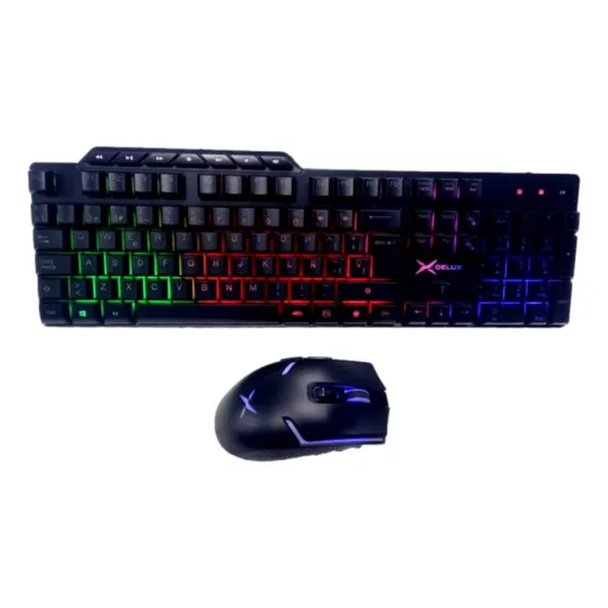 Combo Teclado Mouse Gaming Inalámbrico Delux K9800g+m588gx