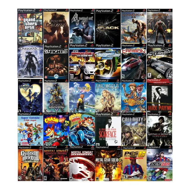 Kit Ps2 Com 69 Jogos - Funciona Em Qualquer Ps2 !