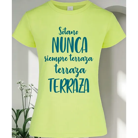 Remera Algodon  Todos Colores  Sotano Nunca Siempre Terraza 