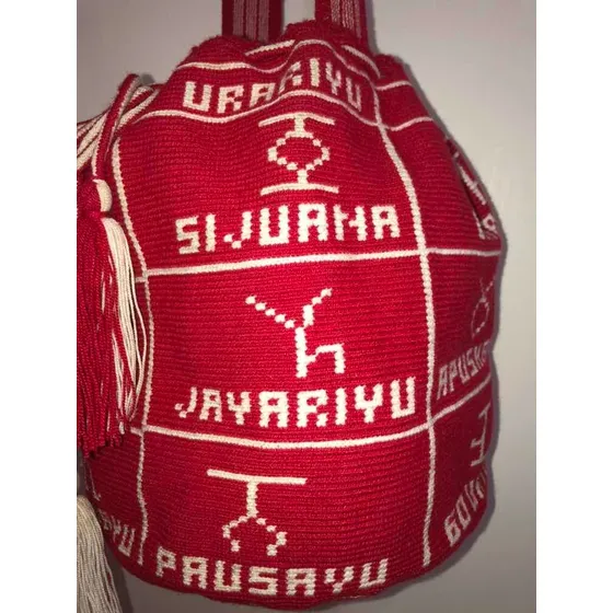 Bolso Wayuu Tejido De Castas Y Símbolos Wayuu