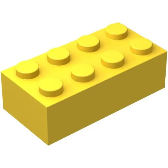 Ladrillos Amarillos De 100 Piezas A Granel, Ladrillos De 2x4