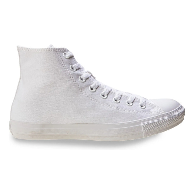 Tênis Chuck Taylor All Star Longo Tecido Branco/branco/branco Liso 33 Br