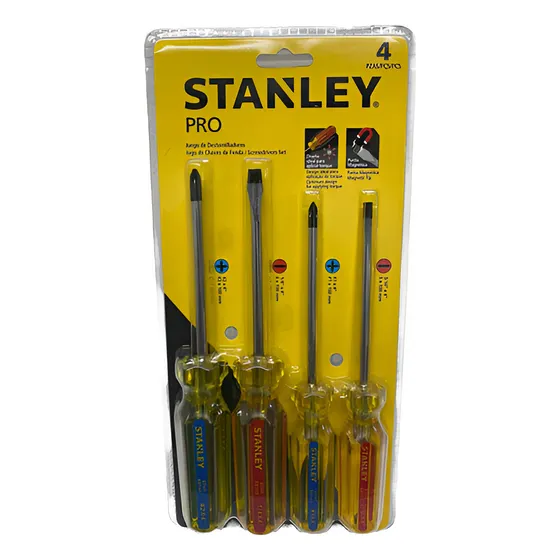Juego De Destornilladores Pro Stanley 4 Piezas