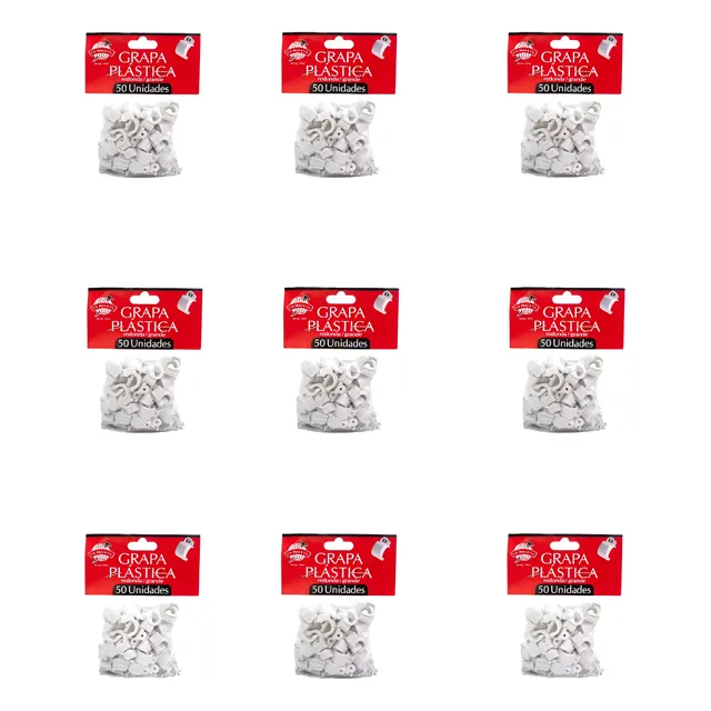 Grapa #9 Para Cable Duplex 12 Paquetes X 50 Unidades C/u