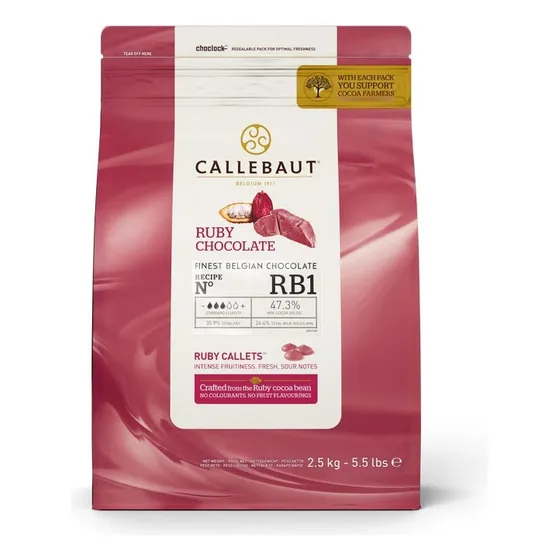Chocolate Ruby Callebaut Bolsa 2.5 Kgs