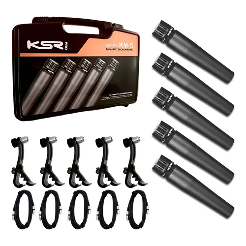 Kit De Microfones Para Bateria Az Áudio Zm57-kit Com Maleta