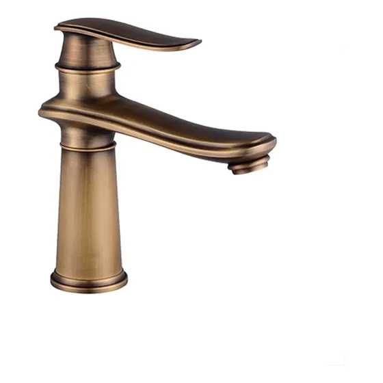 Grifo Para Lavabo Baño Laton Monomando Retro Un Solo Negro B