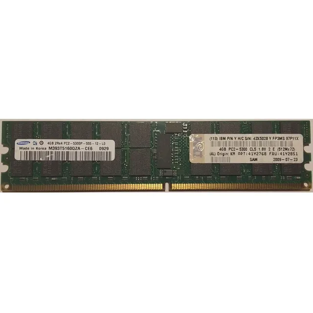 Memoria Ram Rdimm 4gb Pc2-5300p Samsung Ecc 667 Mhz Servidor