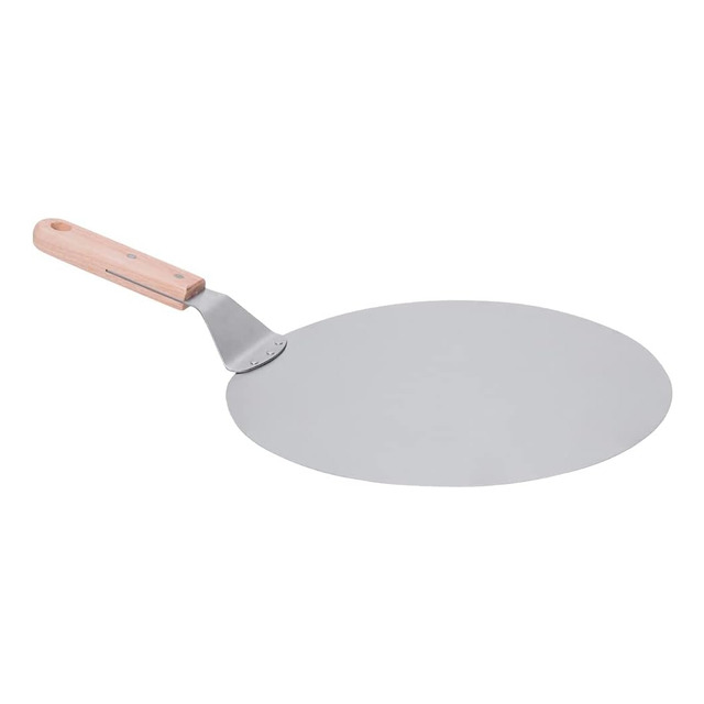 Pá De Pizza Inox Reforçada Cabo De Madeira 49x30cm Pá De Pizza Inox Reforçada Cabo De Madeira 49x30cm
