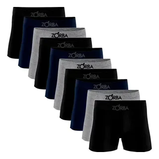 Kit 10 Cuecas Zorba Boxer AlgodĂŁo Sem Costura Box Atacado Kit 10 Cuecas Zorba Boxer AlgodĂŁo Sem Costura Box Atacado