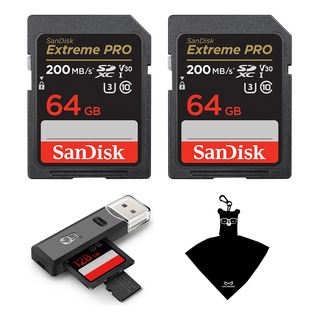 Sandisk 2 Piezas! Tarjeta De Memoria Sd 64gb Extreme Pro Sandisk 2 Piezas! Tarjeta De Memoria Sd 64gb Extreme Pro