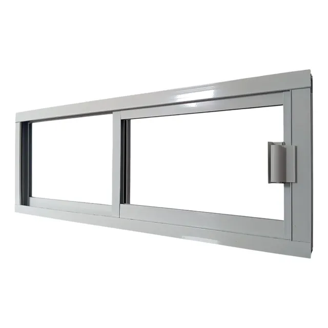 Ventana Aluminio Corrediza 20x60cm Vidrio Mosquitero Blanco