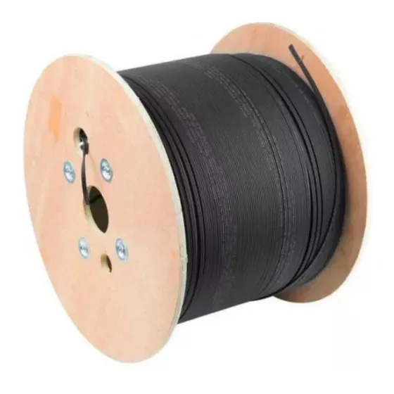 Cable Drop 2 Hilos Ftth G657a2 Con Mensajero Carrete 1 Km