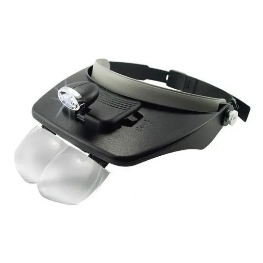 Visera Con 4 Lentes Intercambiables Lupa Con Luz Led 