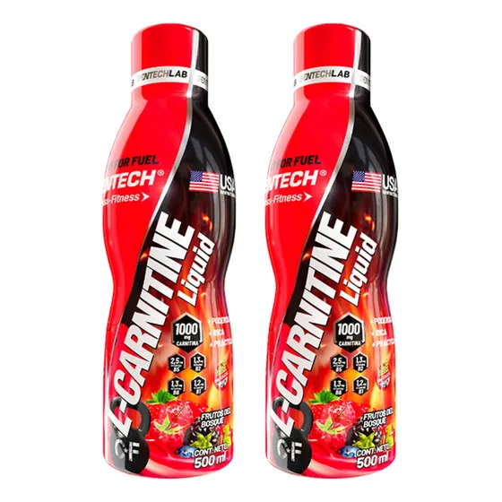 2 L Carnitina Liquida 500 Ml Gentech Quemador Grasa Efectivo