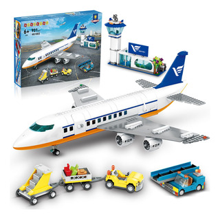 Conjunto De Construção Hogokids City Passenger Airplane Com Conjunto De Construção Hogokids City Passenger Airplane Com