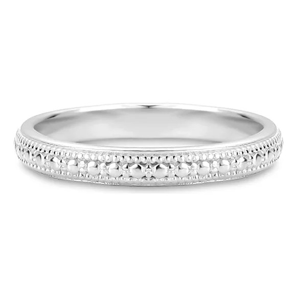 Anel Life Textura Em Prata 925 14