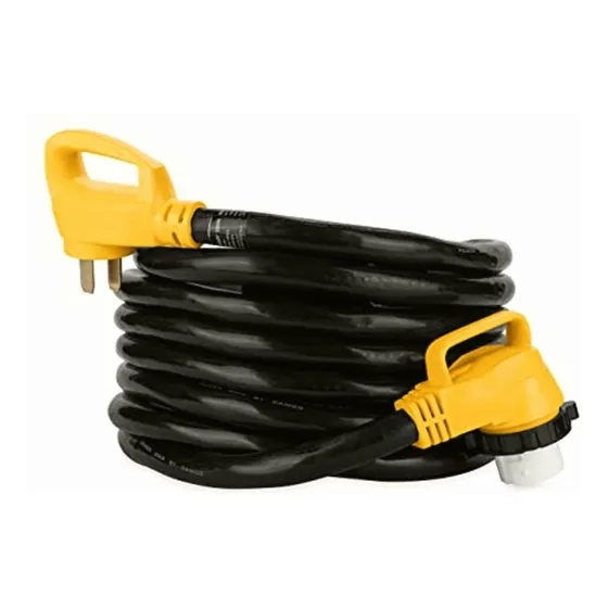 Camco 30 Amp Cable De Extensión Con Adaptador De Bloqueo De