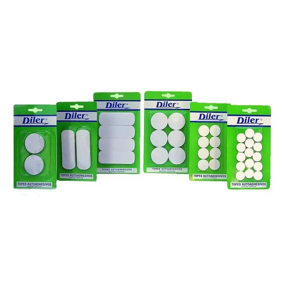 Tope Puerta Autoadhesivo Pvc  Circular Diler X6