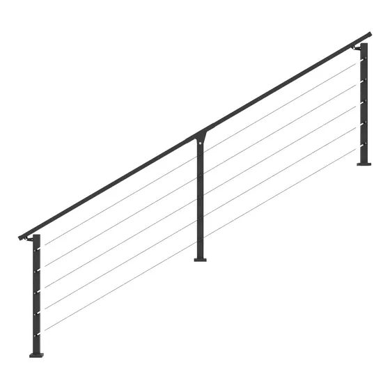 Baranda Escalera Kit Listo P/instalar 4m 5 Cables Acero Em